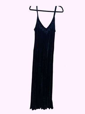 Johnny Was Blue Velvet Maxi Slip Dress